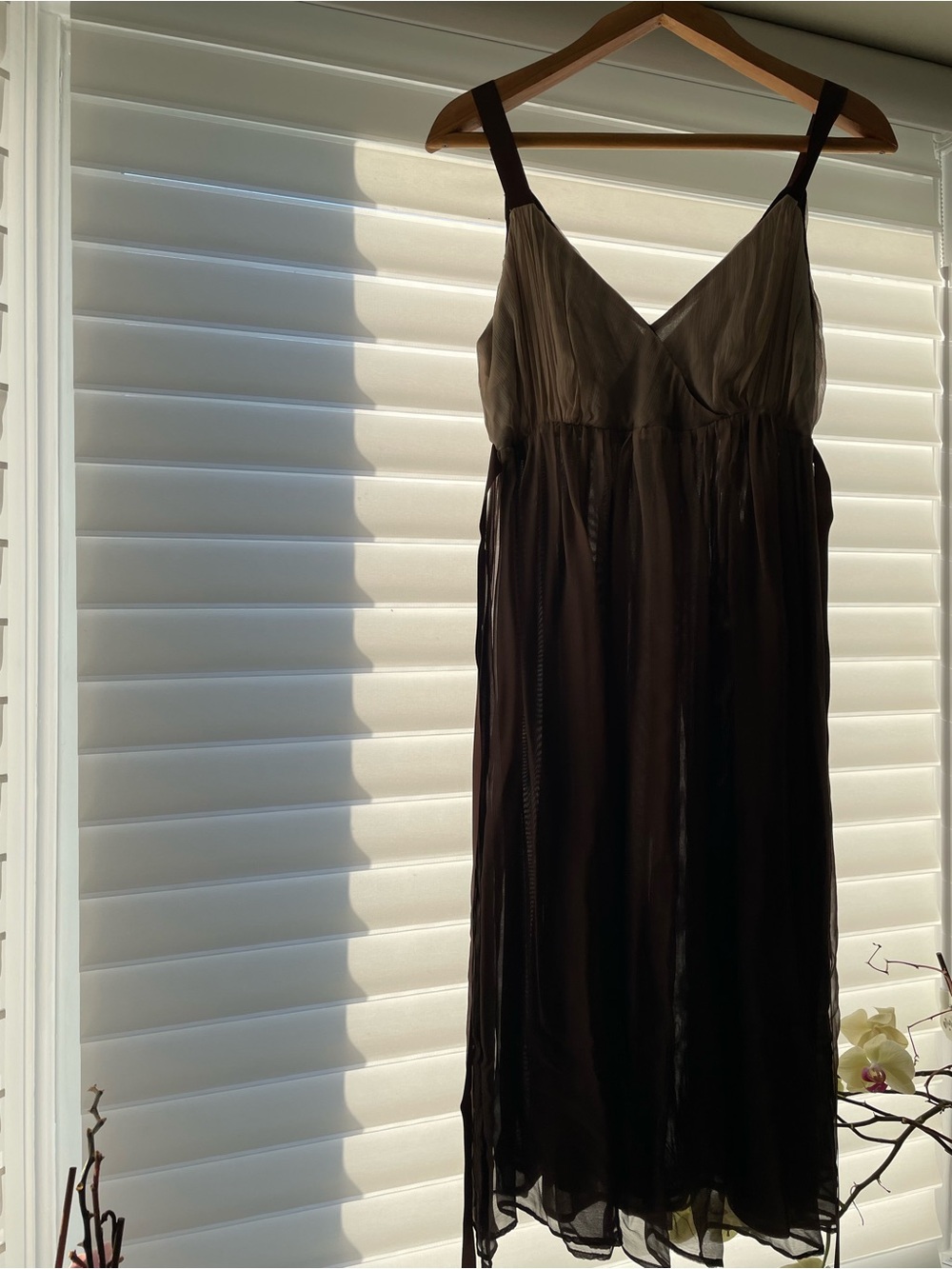 Brown Ombre Silk Dress